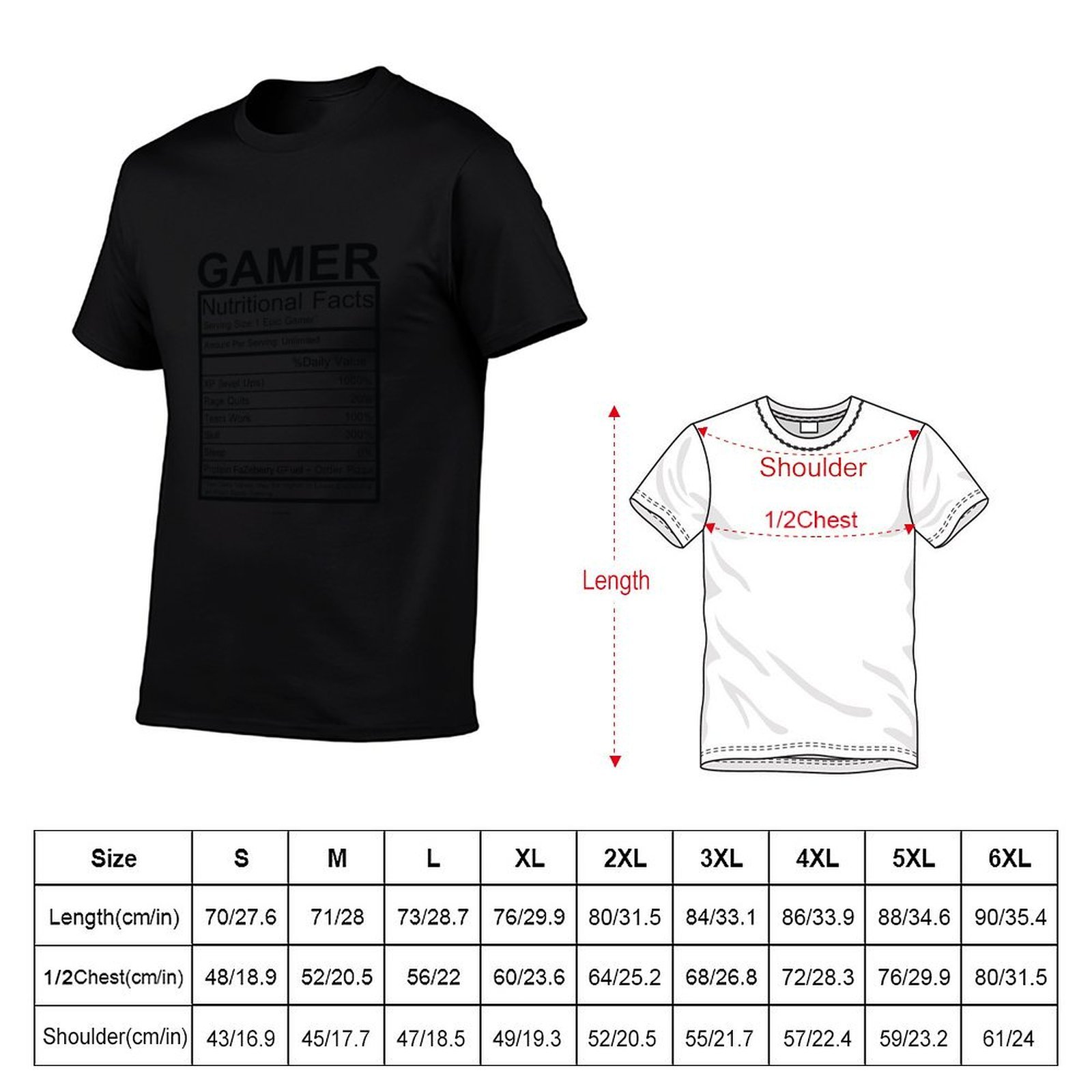 Gamer Nutritional Facts Chart  - T Nutrition Fitness 评论和价格